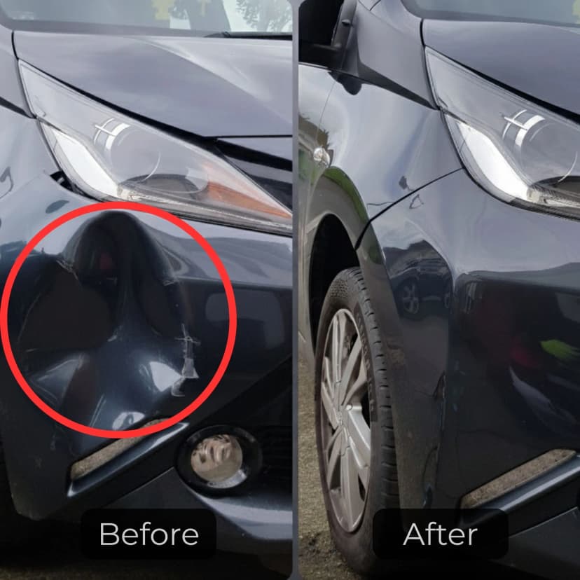 Photo of paintless dent repair before and after 10