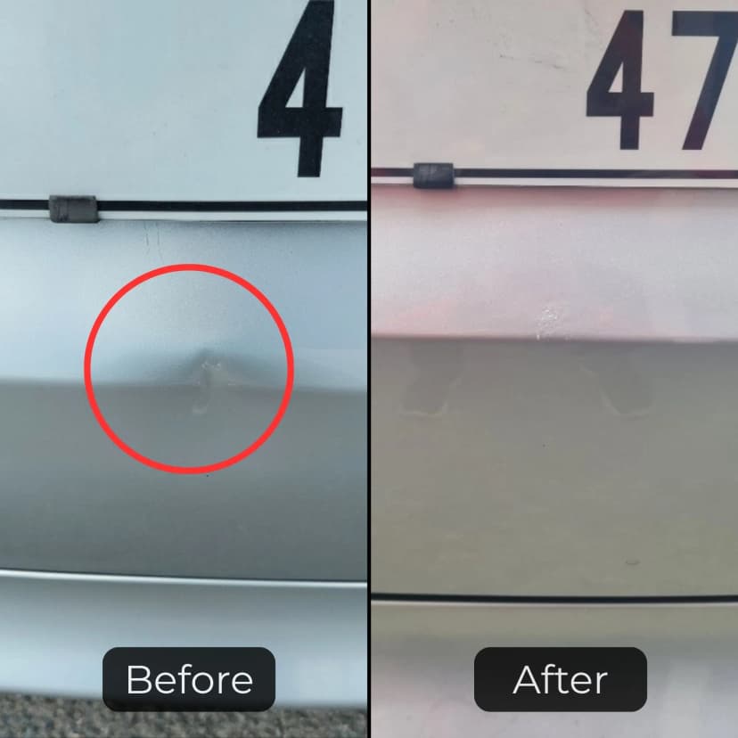 Photo of paintless dent repair before and after 12